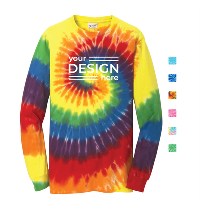 Port &amp; Co Tie-Dye Long Sleeve Tee