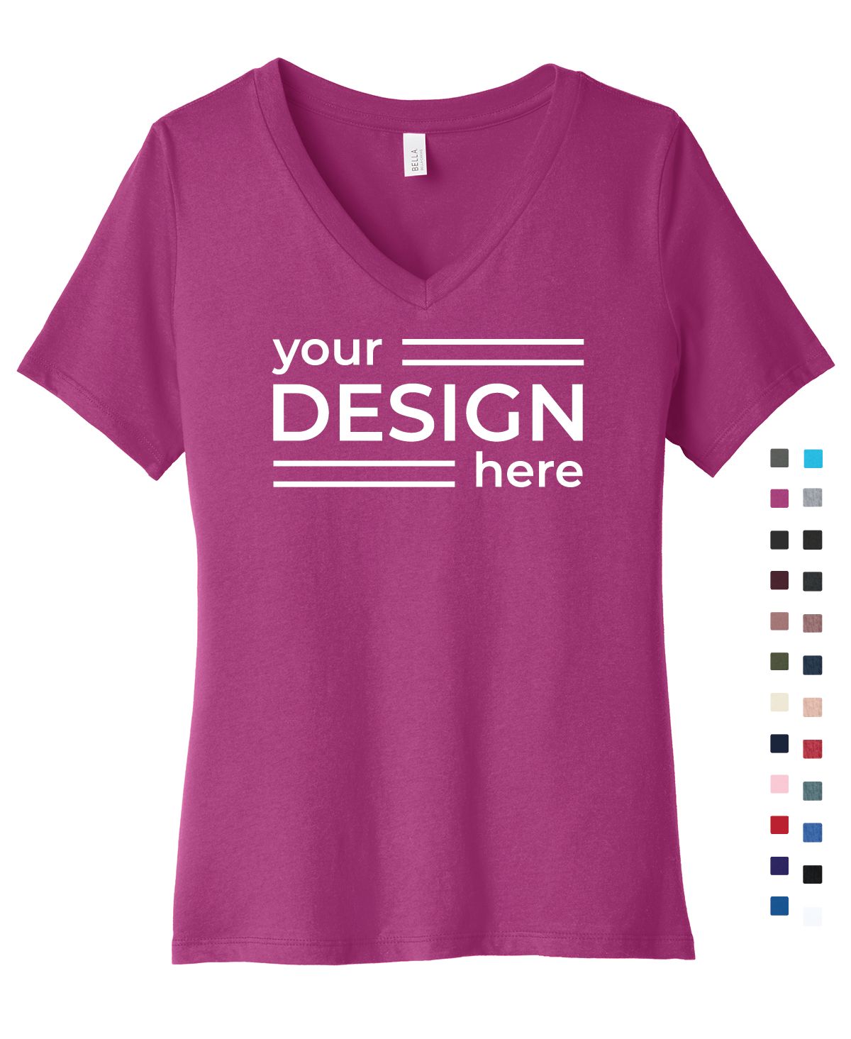 BELLA+CANVAS  Women's Relaxed Jersey Short Sleeve V-Neck Tee