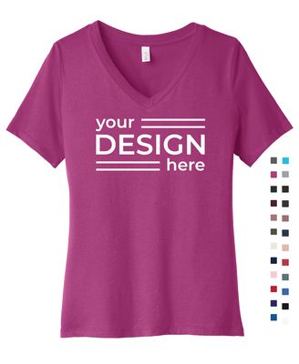 BELLA+CANVAS  Women's Relaxed Jersey Short Sleeve V-Neck Tee