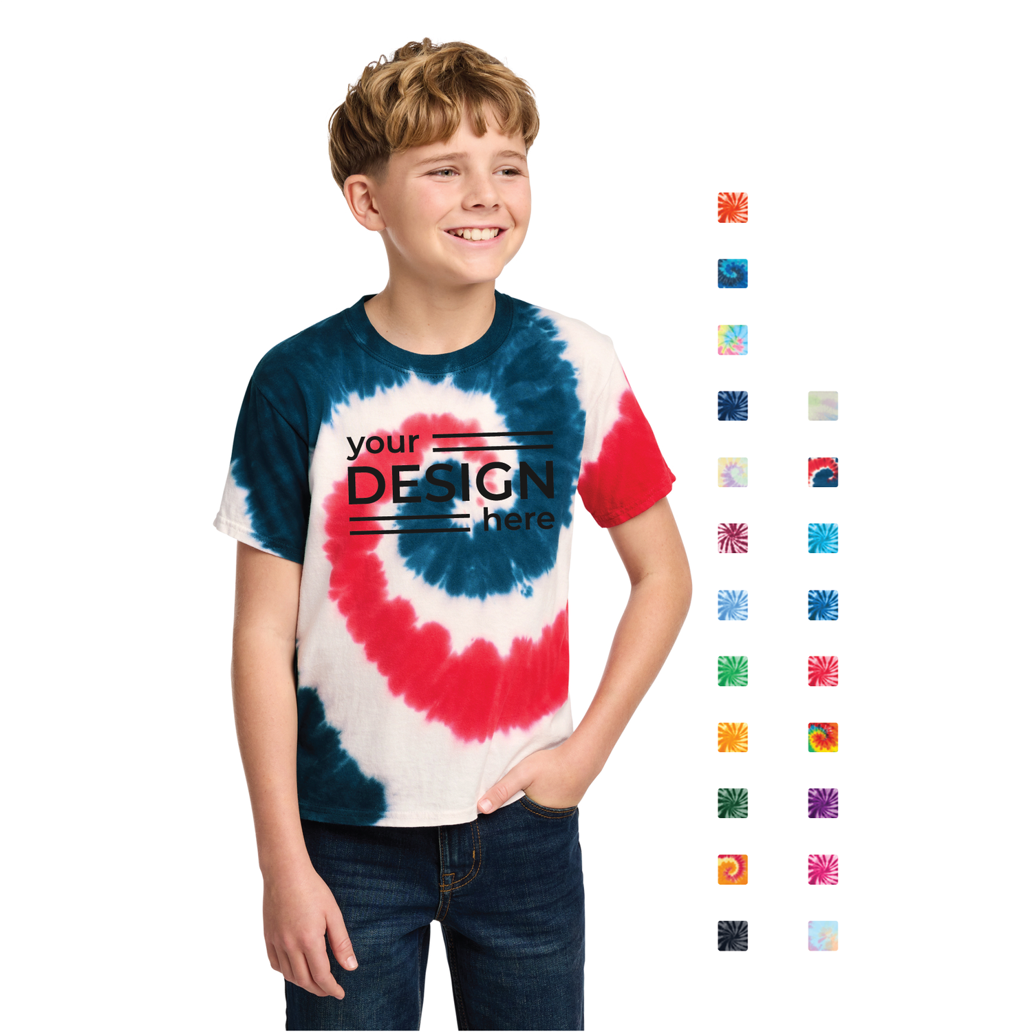 Port &amp; Co Youth Tie-Dye Tee