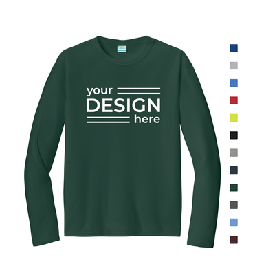 Port &amp; Co Long Sleeve Performance Tee
