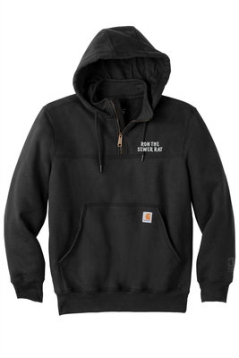 Ron the Sewer Rat Carhartt Rain Defender Paxton Heavyweight Hooded Zip Mock Sweatshirt