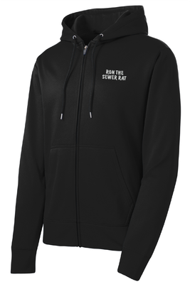 Ron the Sewer Rat Sport-Tek Sport-Wick Fleece Full-Zip Hooded Jacket