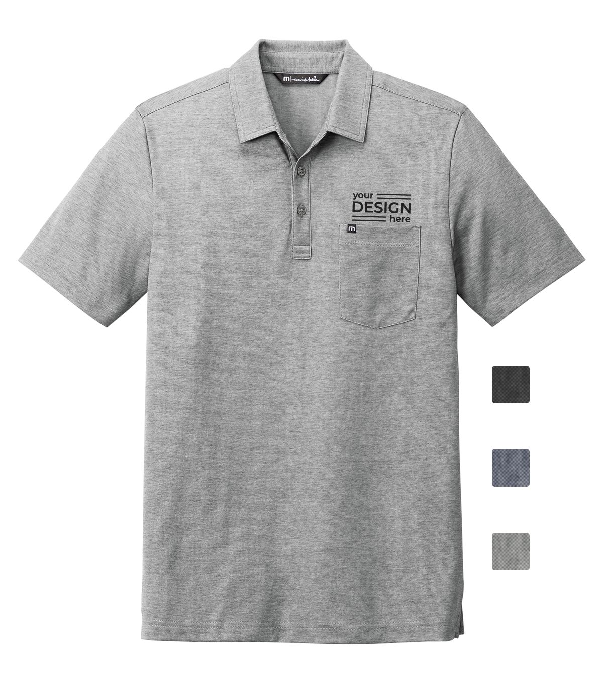 TravisMathew Oceanside Heather Pocket Polo