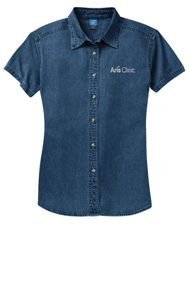 Aris Clinic Port &amp; Co Long Sleeve Denim Shirt - Unisex &amp; Ladies