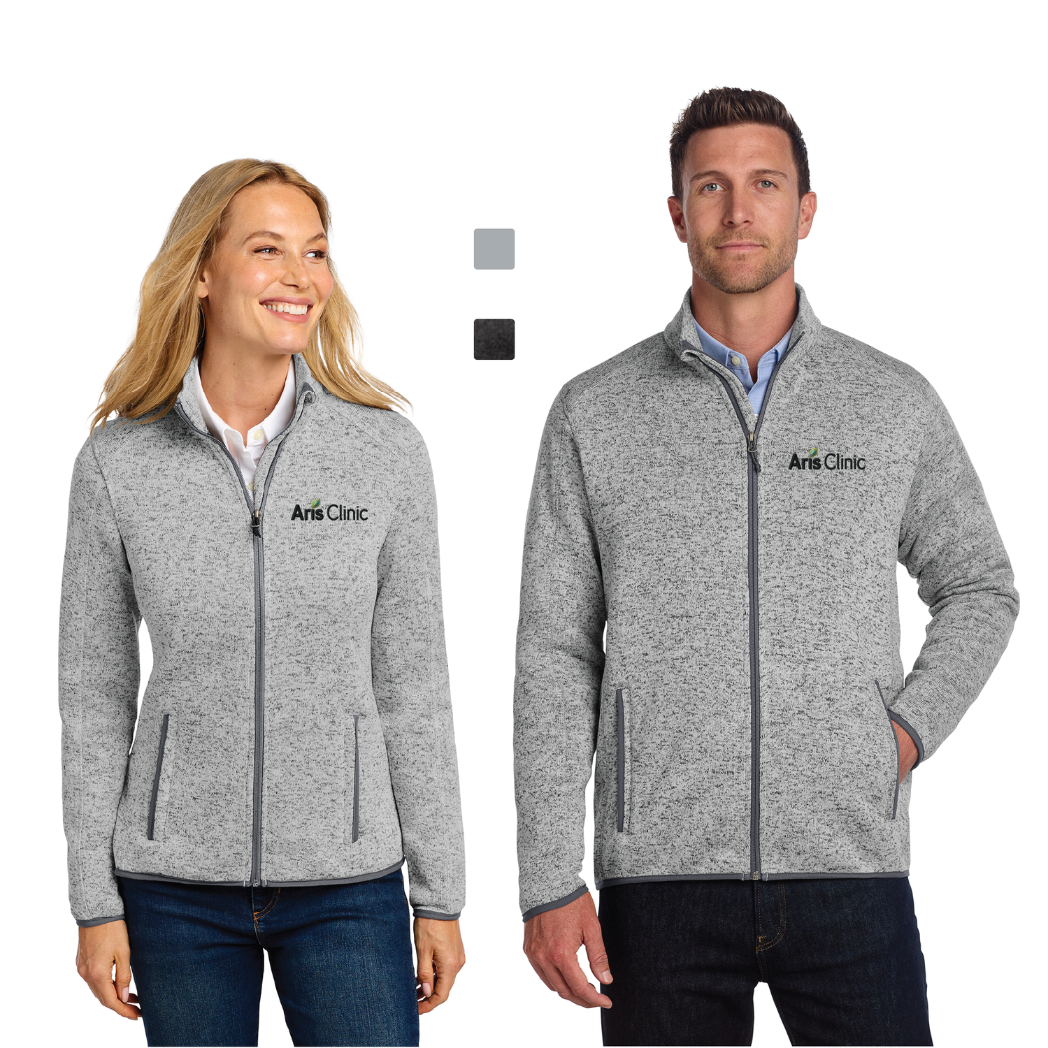 Aris Clinic Port Authority Sweater Fleece Jacket