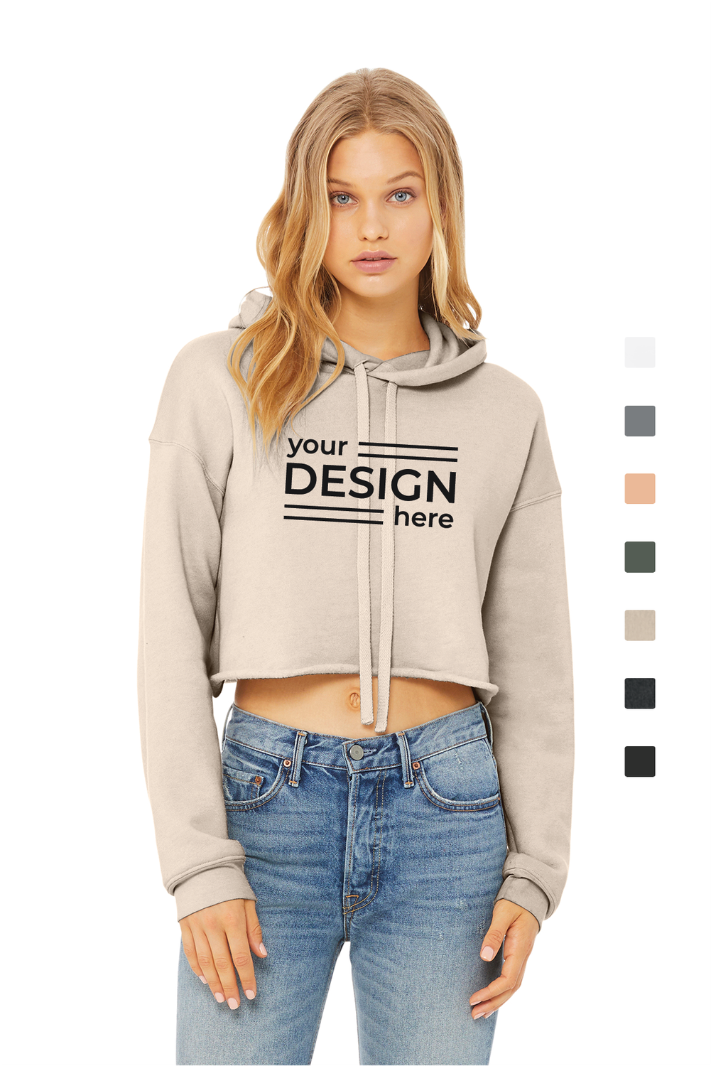 BELLA+CANVAS  Women's Sponge Fleece Cropped Fleece Hoodie