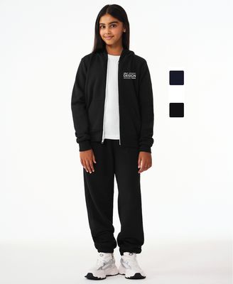 BELLA+CANVAS Youth Sponge Fleece Full-Zip Hooded Sweatshirt