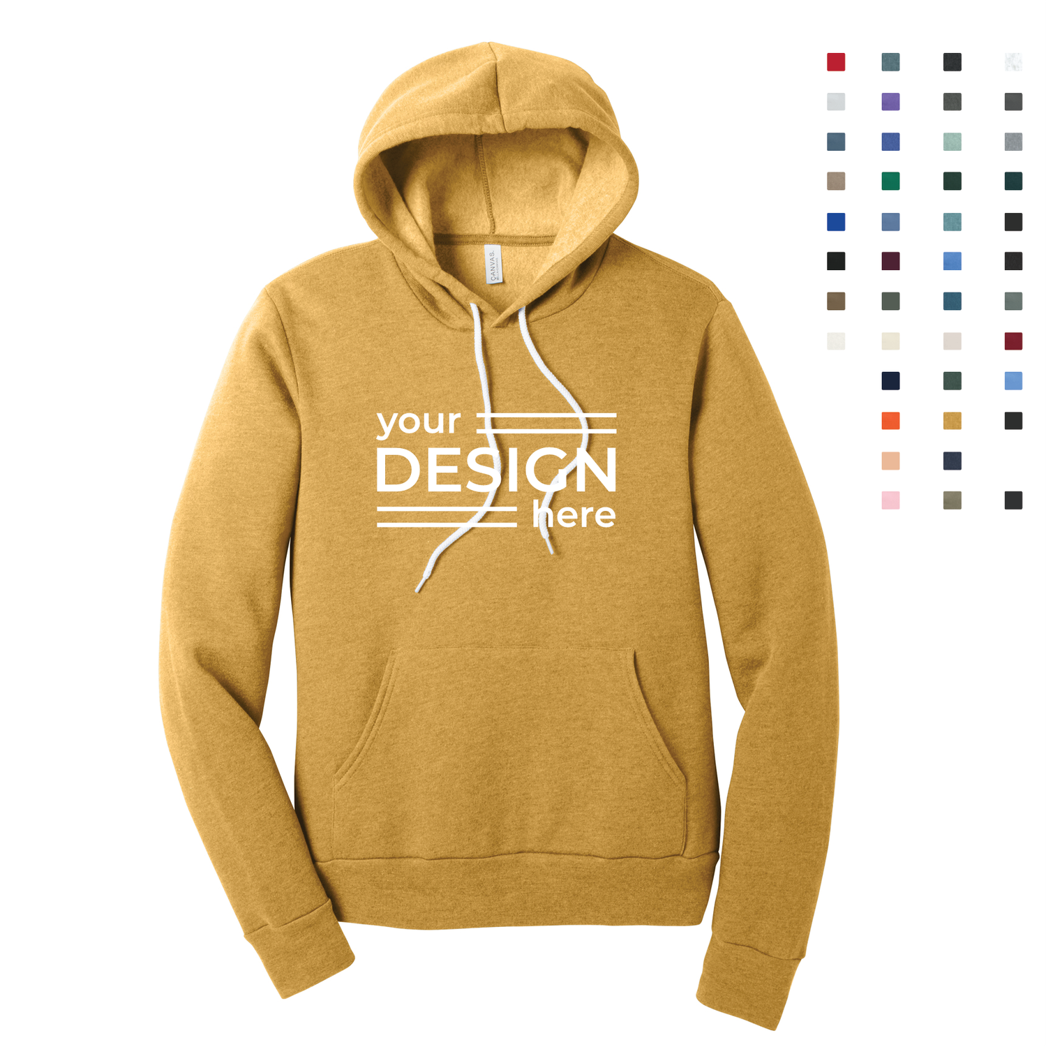 BELLA+CANVAS  Unisex Sponge Fleece Pullover Hoodie