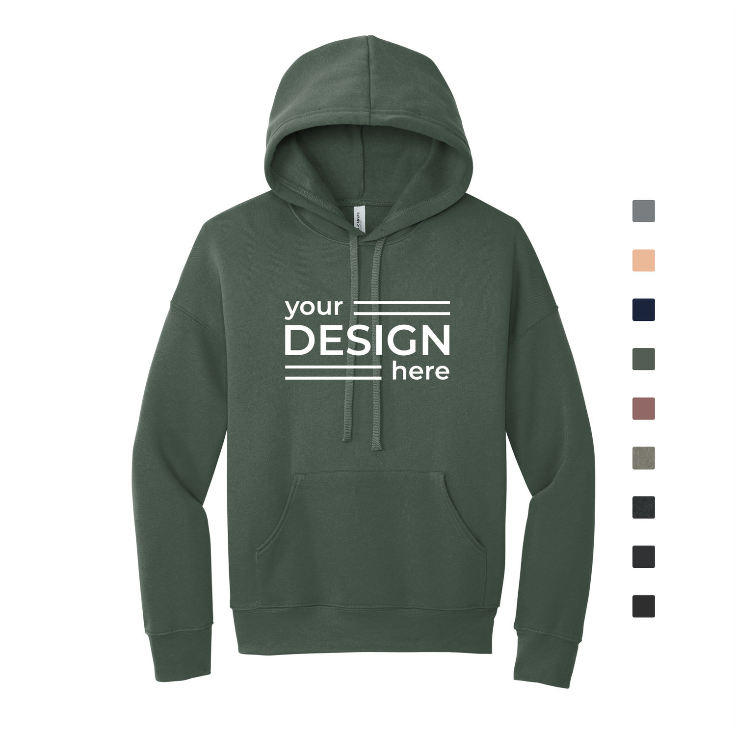 BELLA+CANVAS  Unisex Sponge Fleece Pullover DTM Hoodie