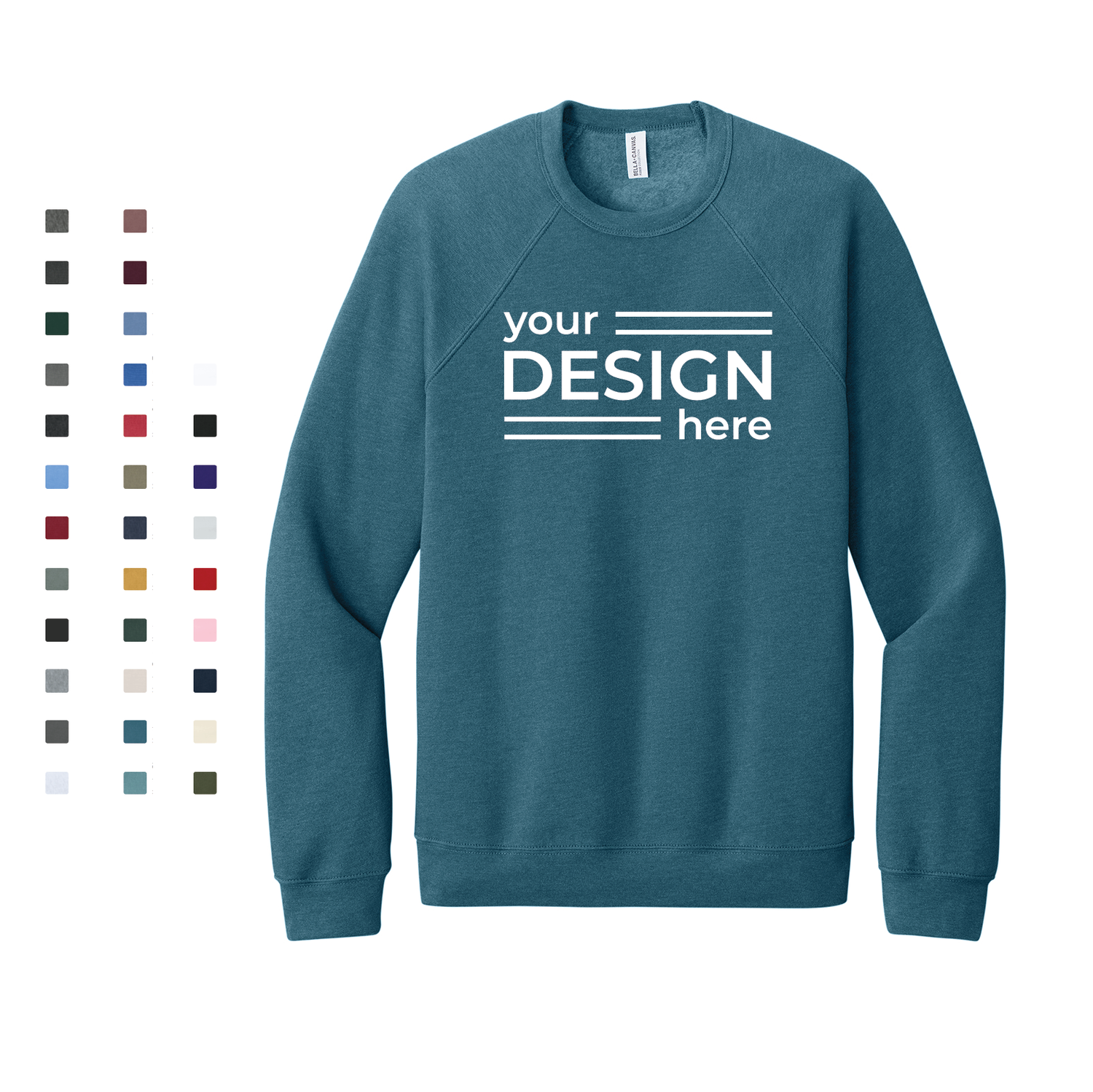 BELLA+CANVAS  Unisex Sponge Fleece Raglan Sweatshirt