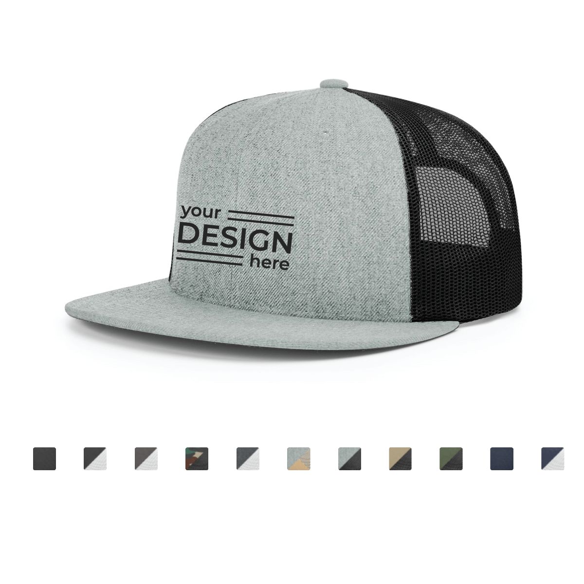 Richardson Acrylic-Wool Blend Flatbill Trucker