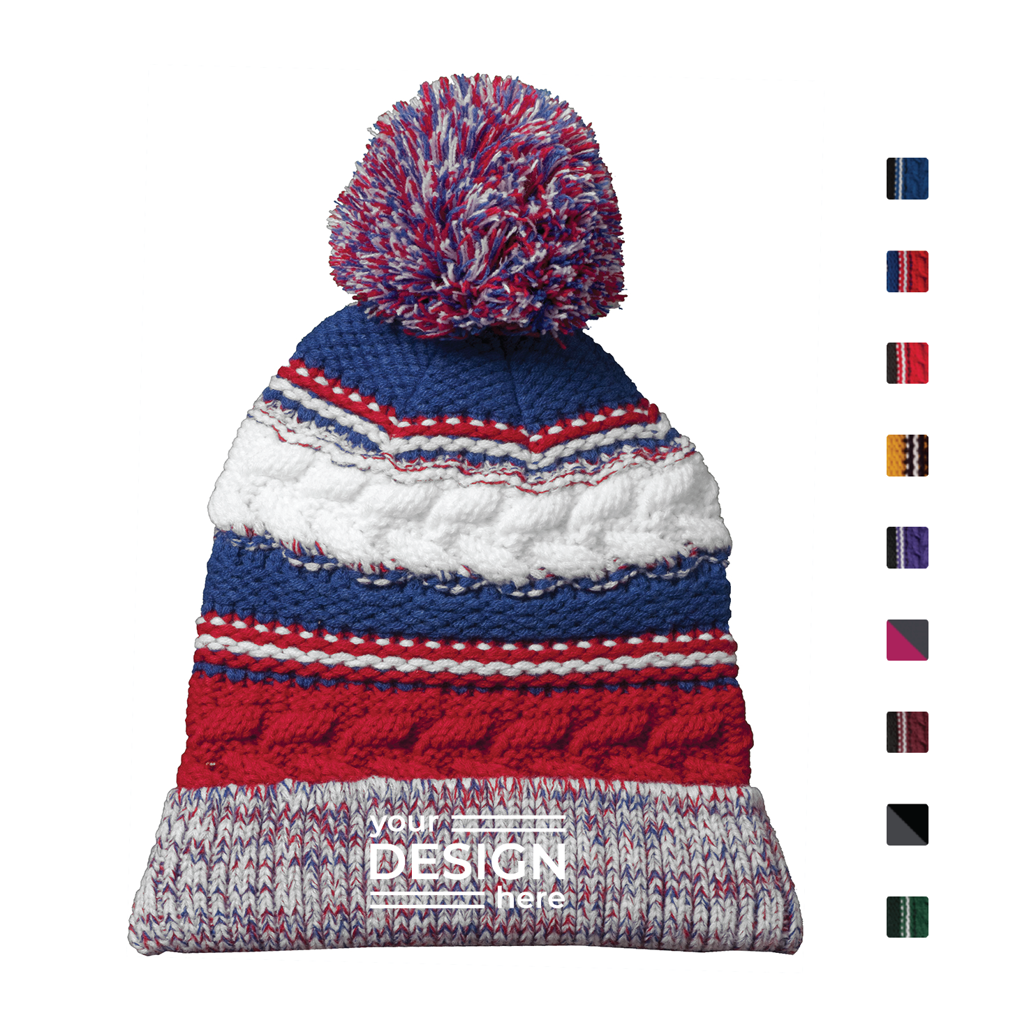 Sport-Tek Pom Pom Team Beanie