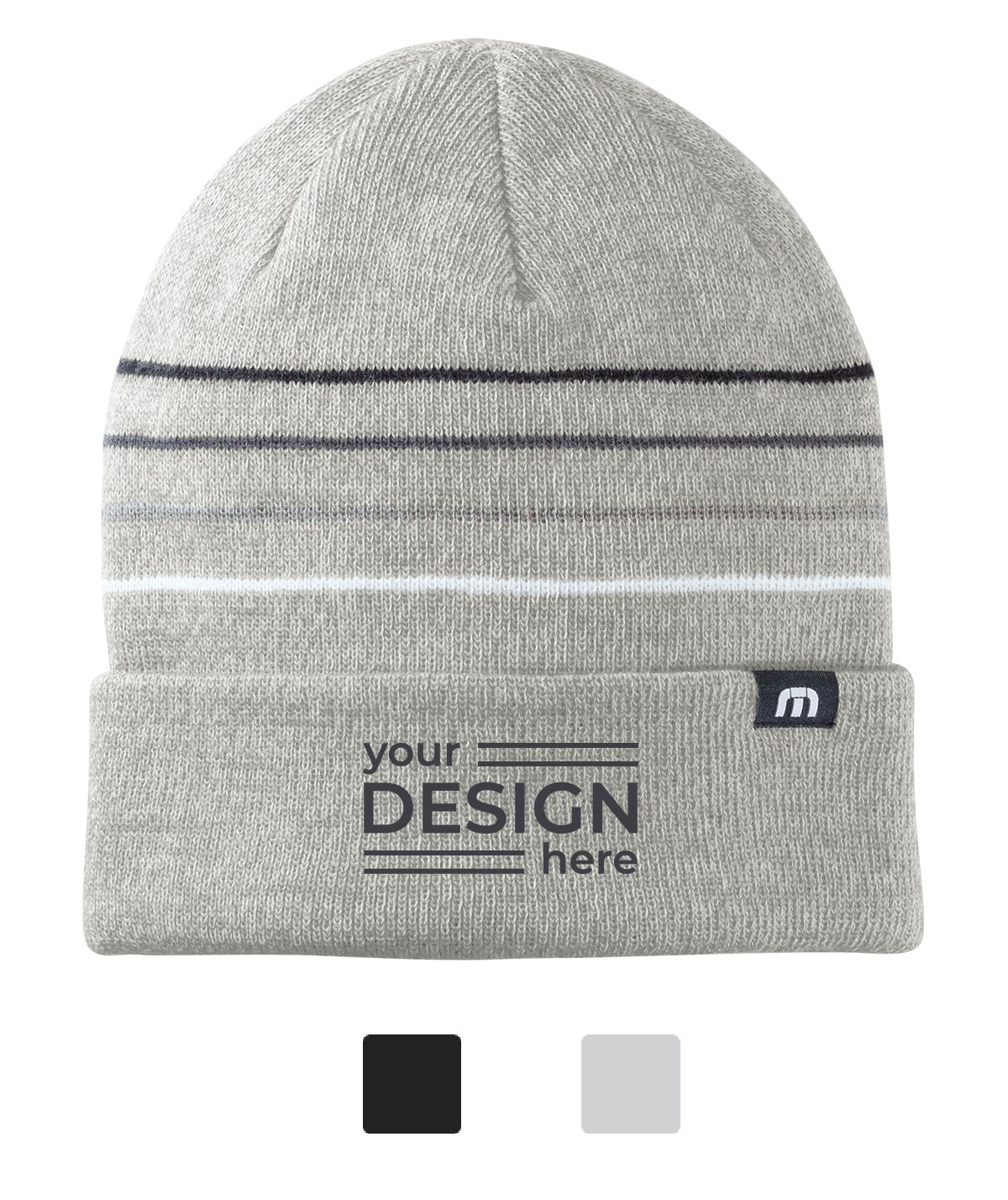TravisMathew Striped Cuffed Beanie