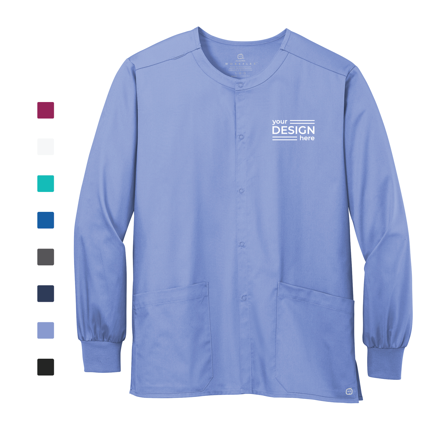 Wink Unisex WorkFlex Snap-Front Scrub Jacket