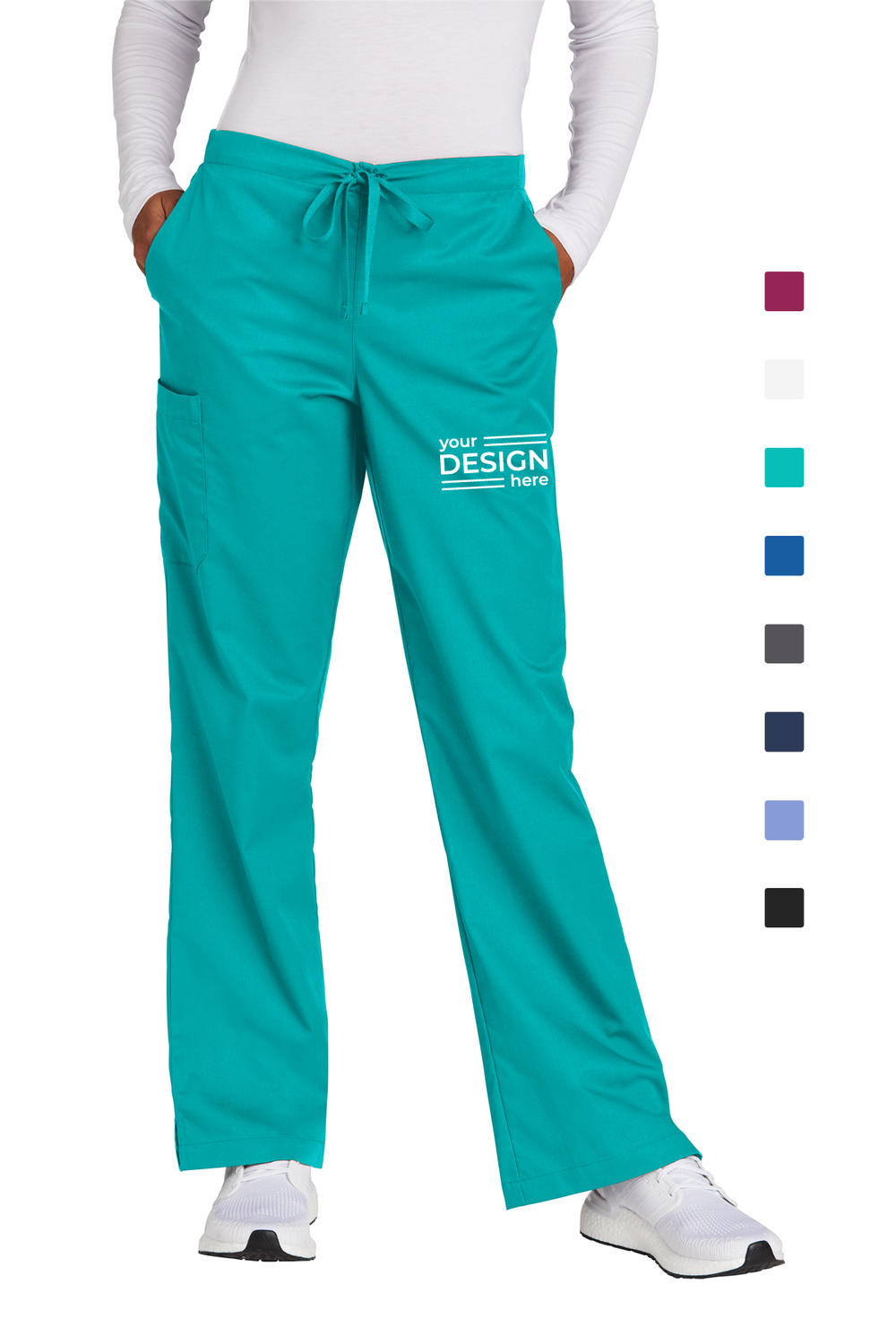 Wink Women's WorkFlex Flare Leg Cargo Pant - Petite, Regular &amp; Tall