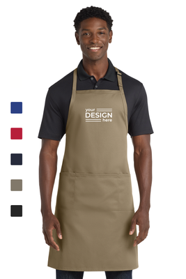 Port Authority Easy Care Extra Long Bib Apron with Stain Release