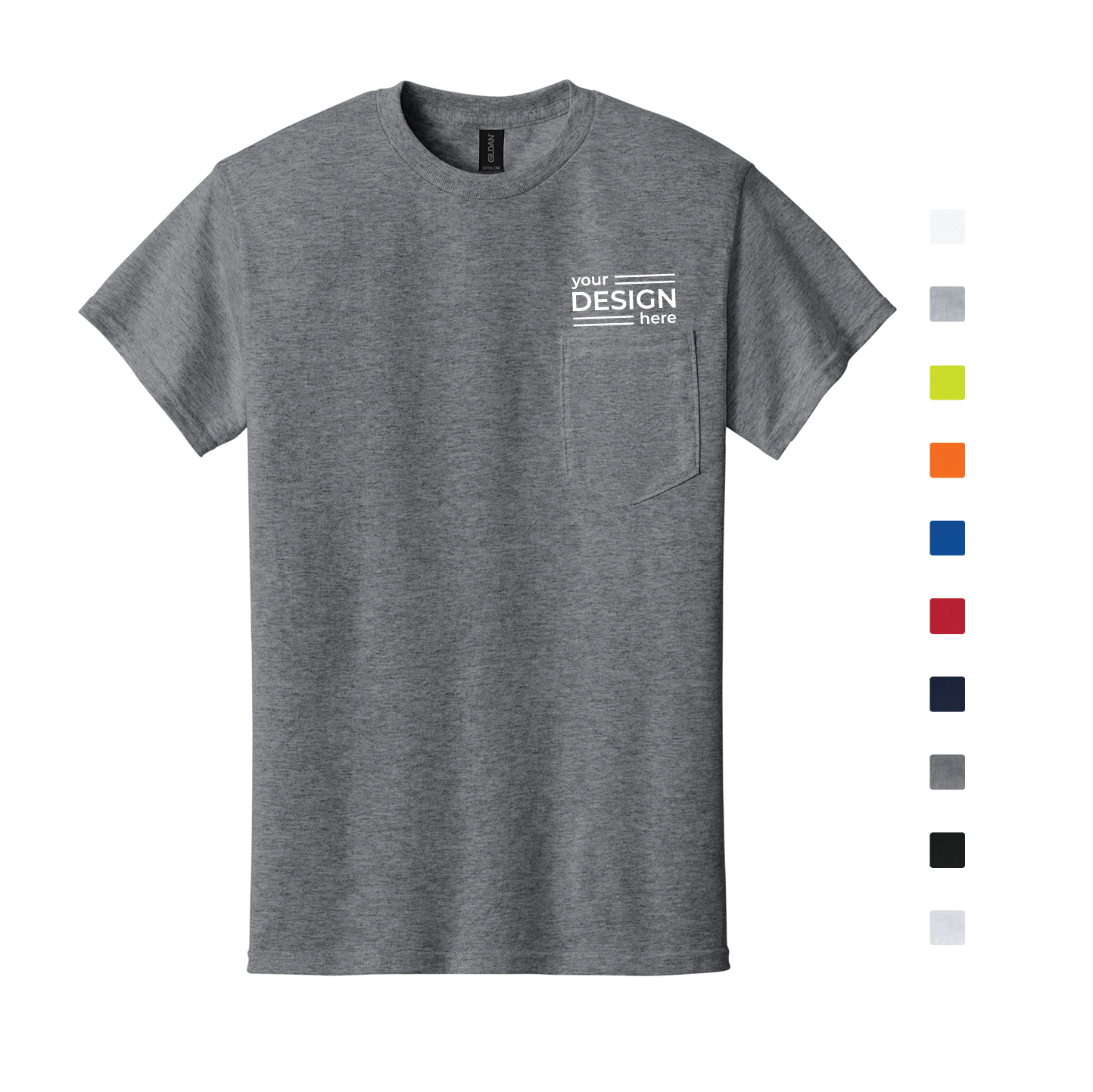 Gildan - DryBlend 50 Cotton/50 Poly Pocket T-Shirt