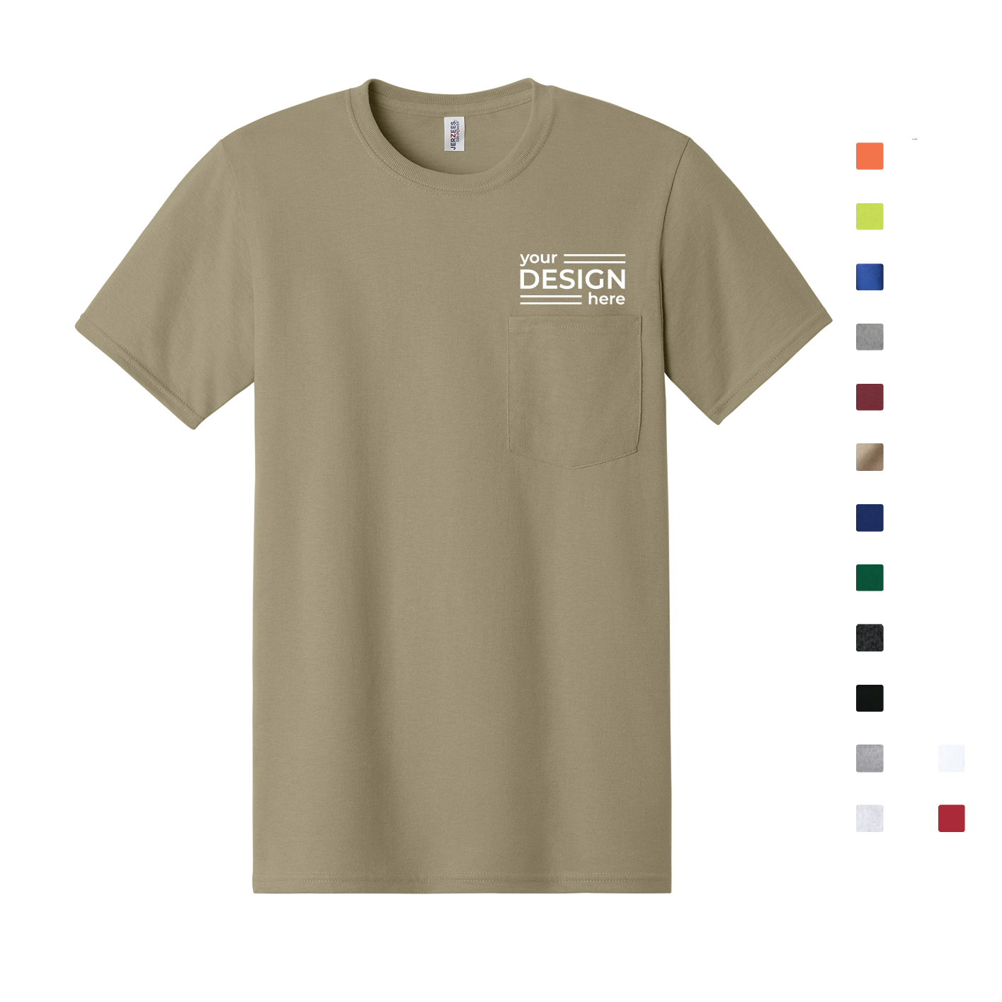 Jerzees -  Dri-Power 50/50 Cotton/Poly Pocket T-Shirt