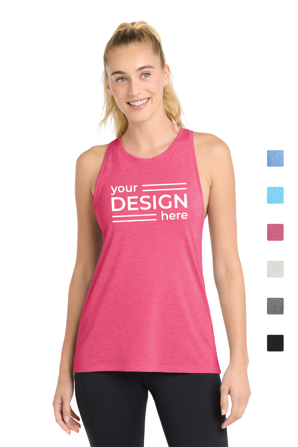 Sport-Tek  Women's PosiCharge  Tri-Blend Wicking Tank