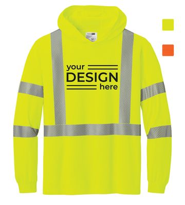 CornerStone ANSI 107 Class 3 Long Sleeve Segmented Tape Hooded Tee