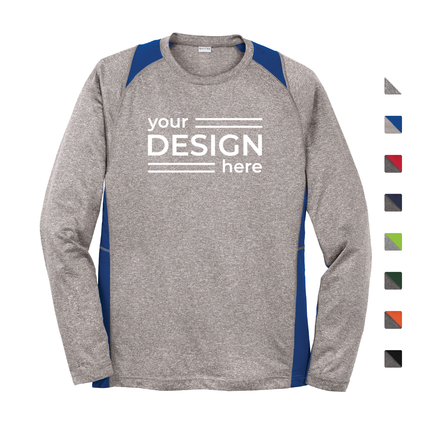 Sport-Tek Long Sleeve Heather Colorblock Contender Tee