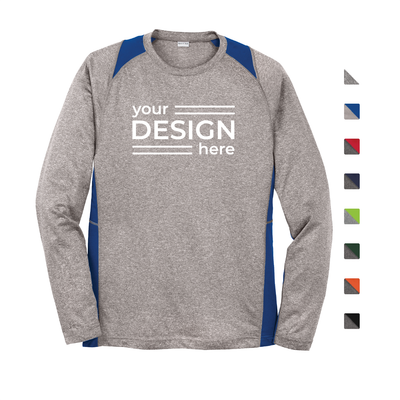 Sport-Tek Long Sleeve Heather Colorblock Contender Tee