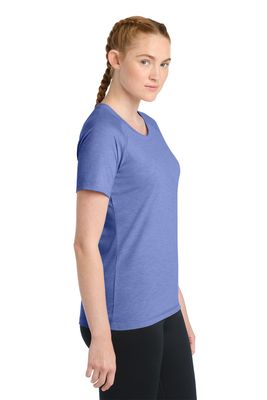Sport-Tek  Women's PosiCharge  Tri-Blend Wicking Scoop Neck Raglan Tee