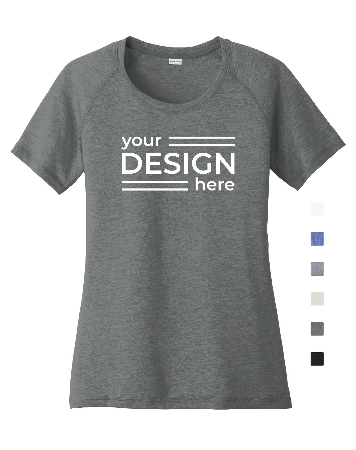 Sport-Tek  Women's PosiCharge  Tri-Blend Wicking Scoop Neck Raglan Tee