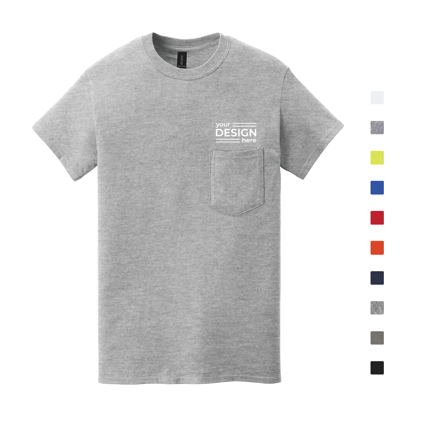 Gildan  Heavy Cotton  100% Cotton Pocket T-Shirt