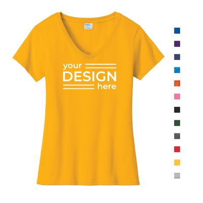 Port &amp; Co Women's Fan Favorite V-Neck Tee