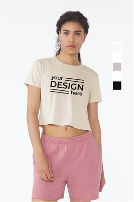 BELLA+CANVAS Women's Flowy Cropped Tee