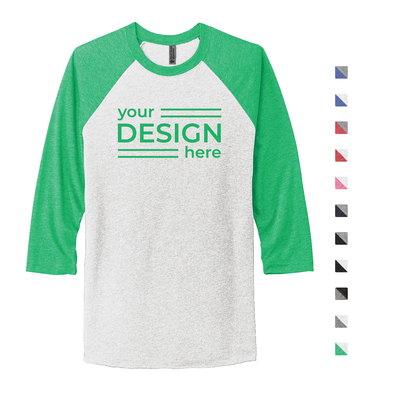 Next Level Apparel   Adult Tri-Blend 3/4-Sleeve Raglan Tee