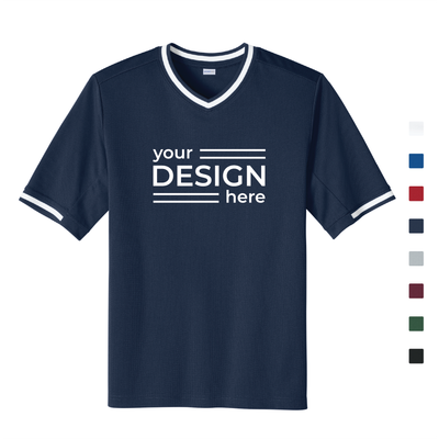 Sport-Tek Tough Mesh V-Neck Baseball Jersey