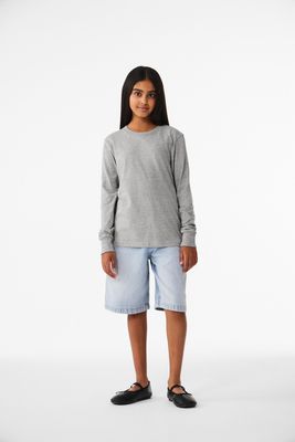 BELLA+CANVAS Youth Heather CVC Long Sleeve Tee