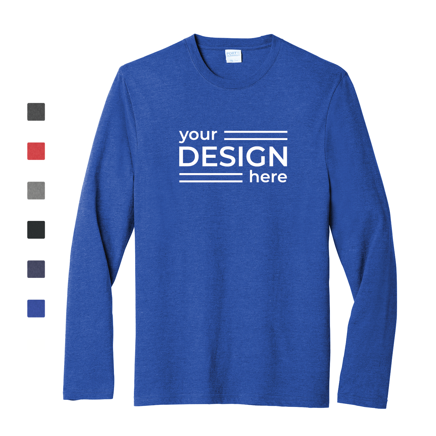 Port &amp; Co Long Sleeve Fan Favorite  Blend Tee
