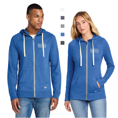 New Era Sueded Cotton Blend Full-Zip Hoodie - Men's &amp; Ladies