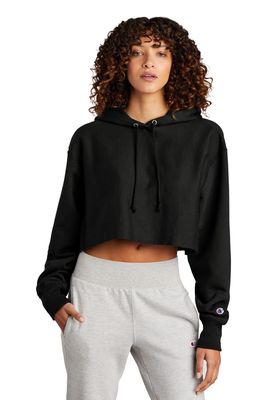 Champion   Women's Reverse Weave   Cropped Cut-Off Hooded Sweatshirt