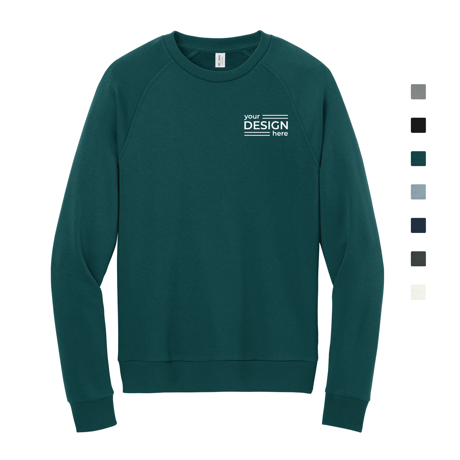 Allmade Unisex Organic CVC Fleece Crewneck Sweatshirt