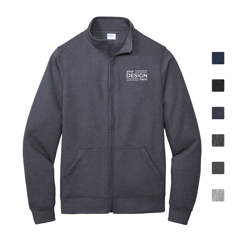 Port &amp; Co Core Fleece Cadet Full-Zip Sweatshirt