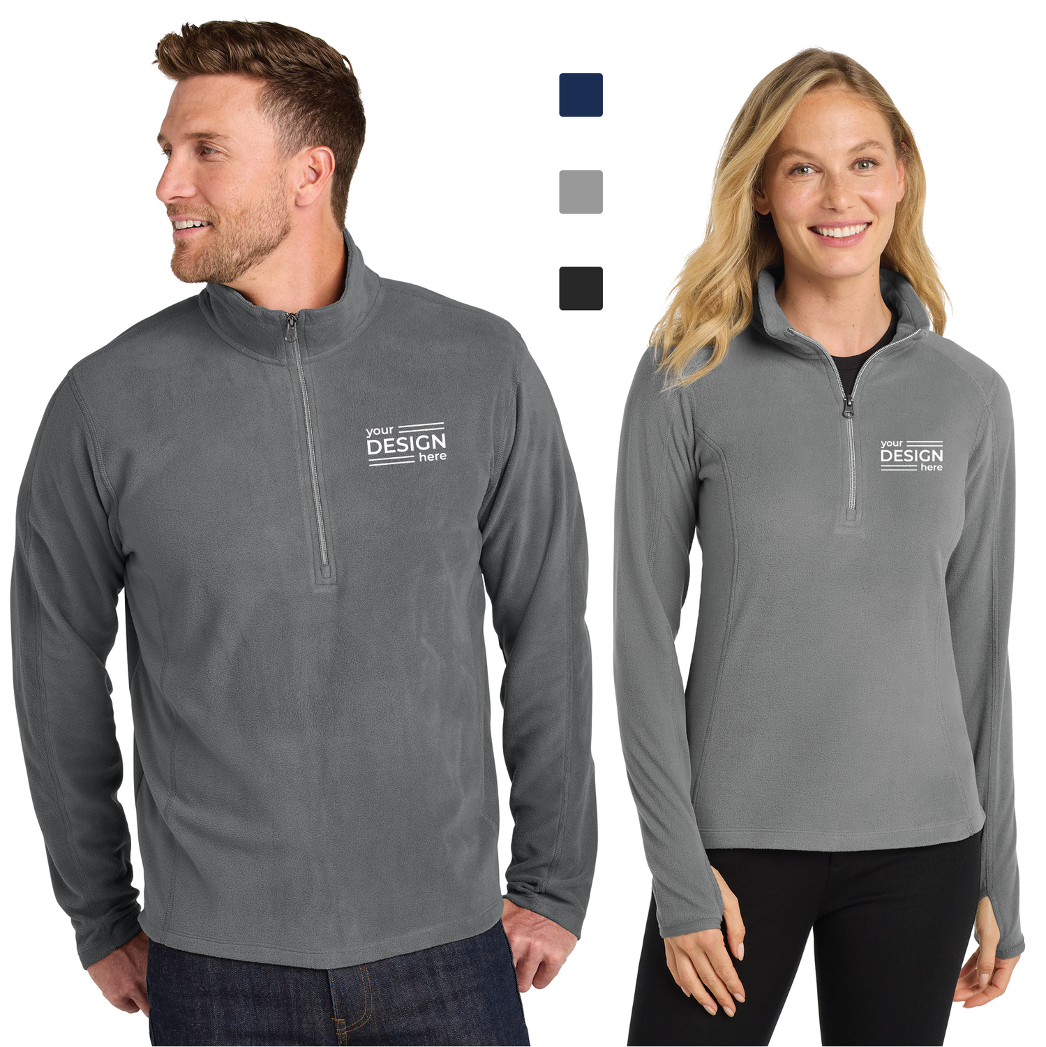 Port Authority Microfleece 1/2-Zip Pullover - Men's &amp; Ladies