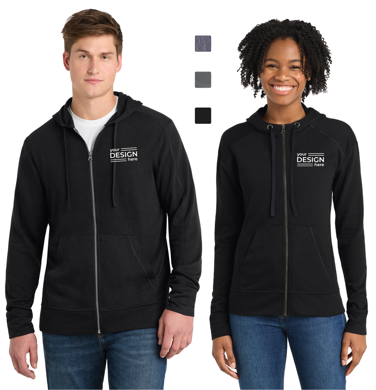 Sport-Tek  PosiCharge Tri-Blend Wicking Fleece Full-Zip Hooded Jacket - Men's &amp; Ladies