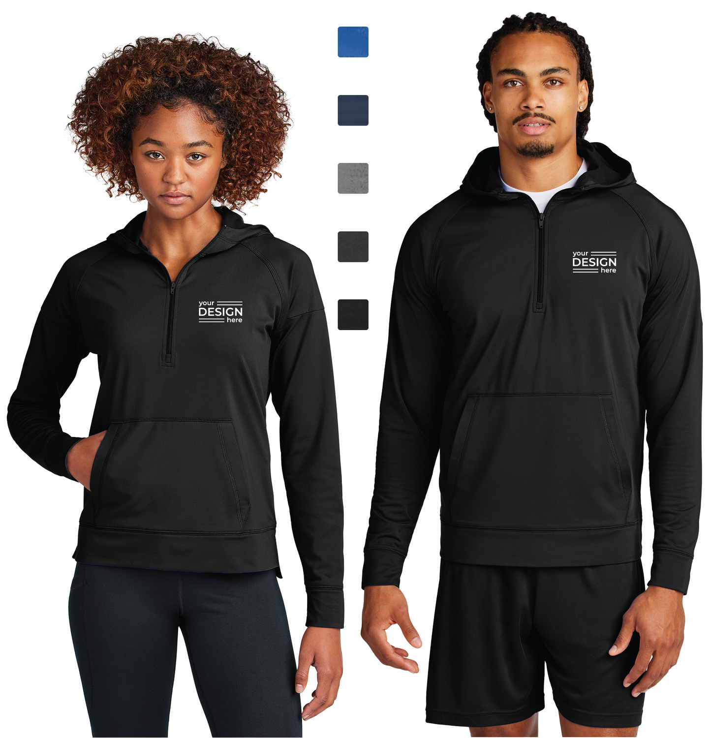 Sport-Tek Sport-Wick Stretch 1/2-Zip Hoodie