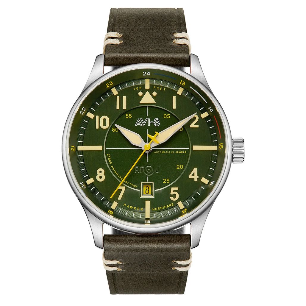 AVI-8 Hawker Hurricane Kent Automatic Hampshire with Green Dial #AV-4094-03