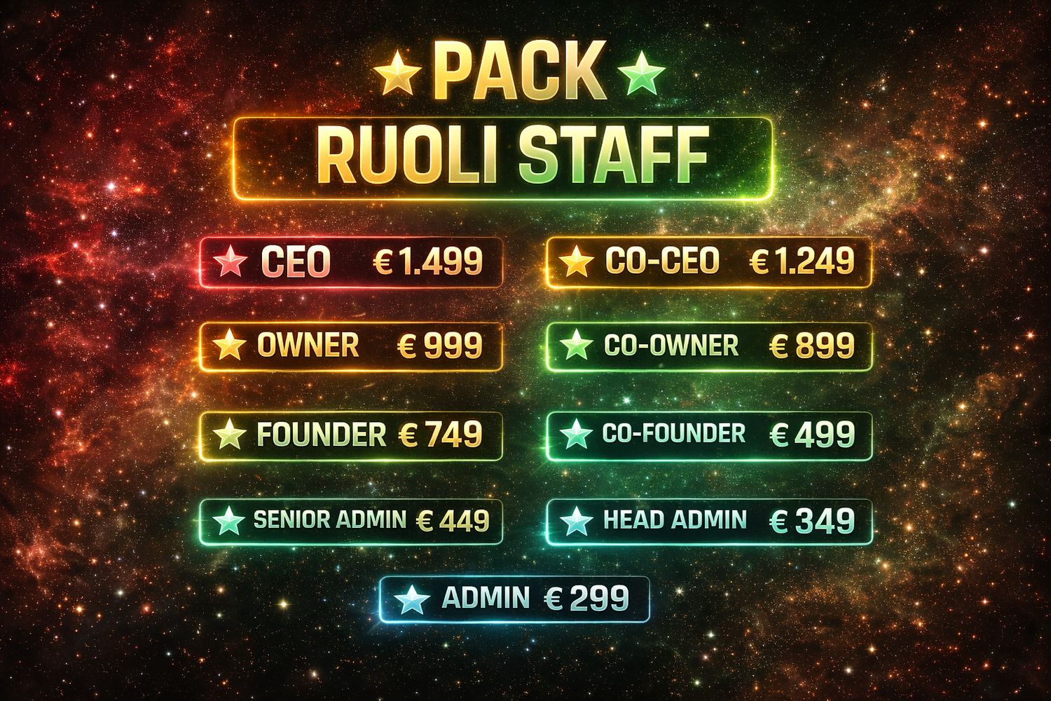 HORIZON PACK "RUOLI STAFF"