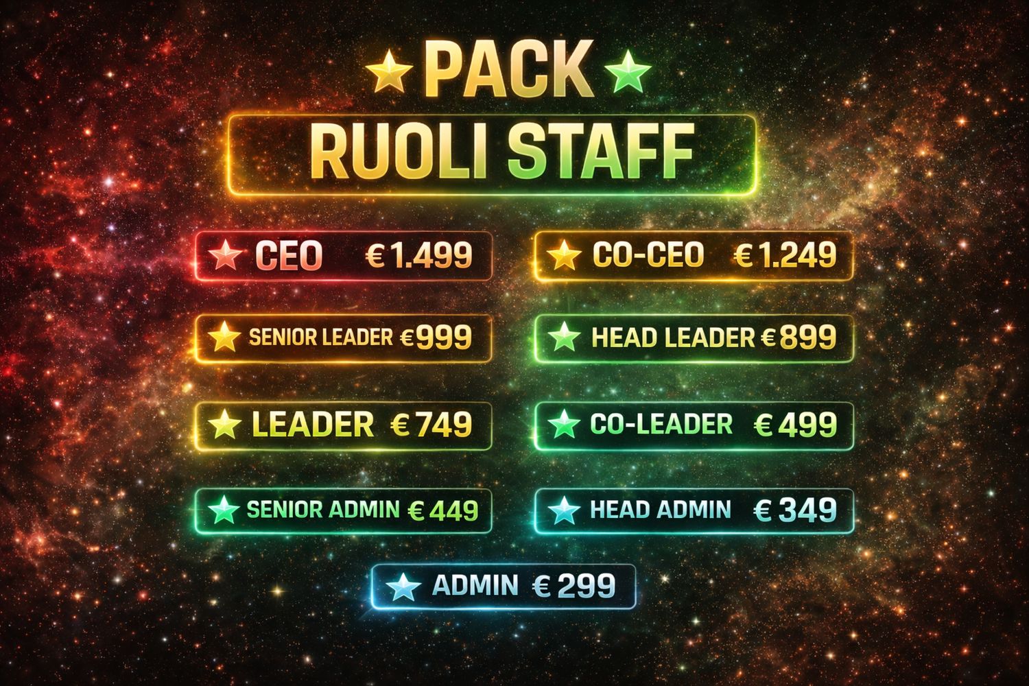HORIZON PACK "RUOLI STAFF" - CO LEADER