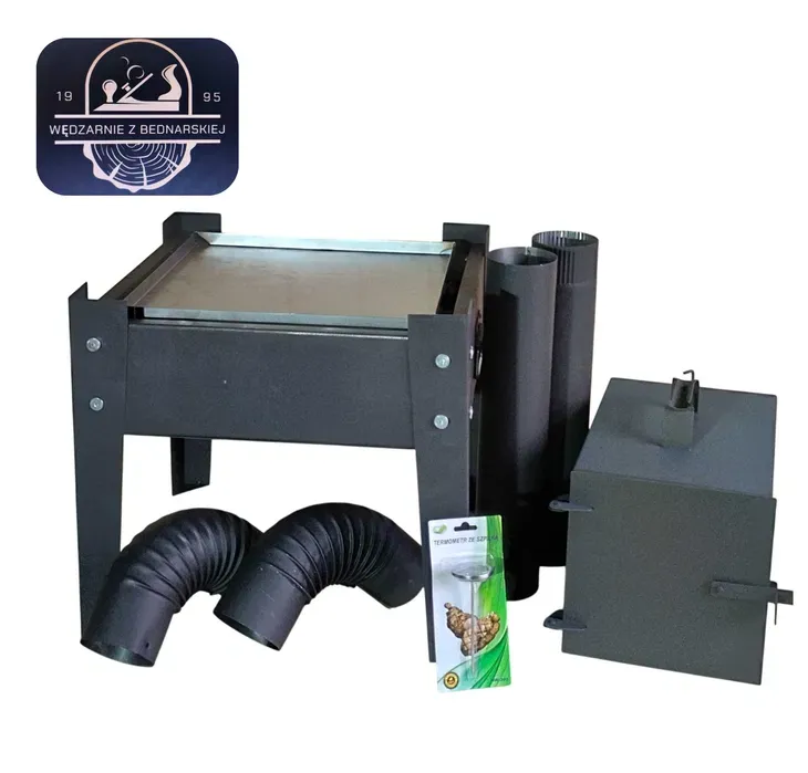 Zestaw do wędzarni PREMIUM,podstawa,rury,kolana,palenisko 40cm,termometr