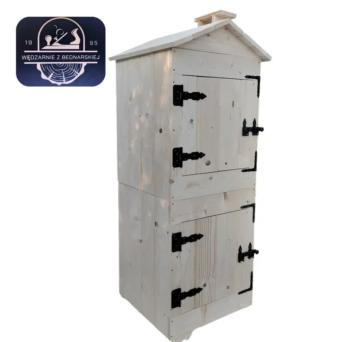 Wędzarnia drewniana z daszkiem kominkiem 50x50X120 wędzarnia ogrodowa