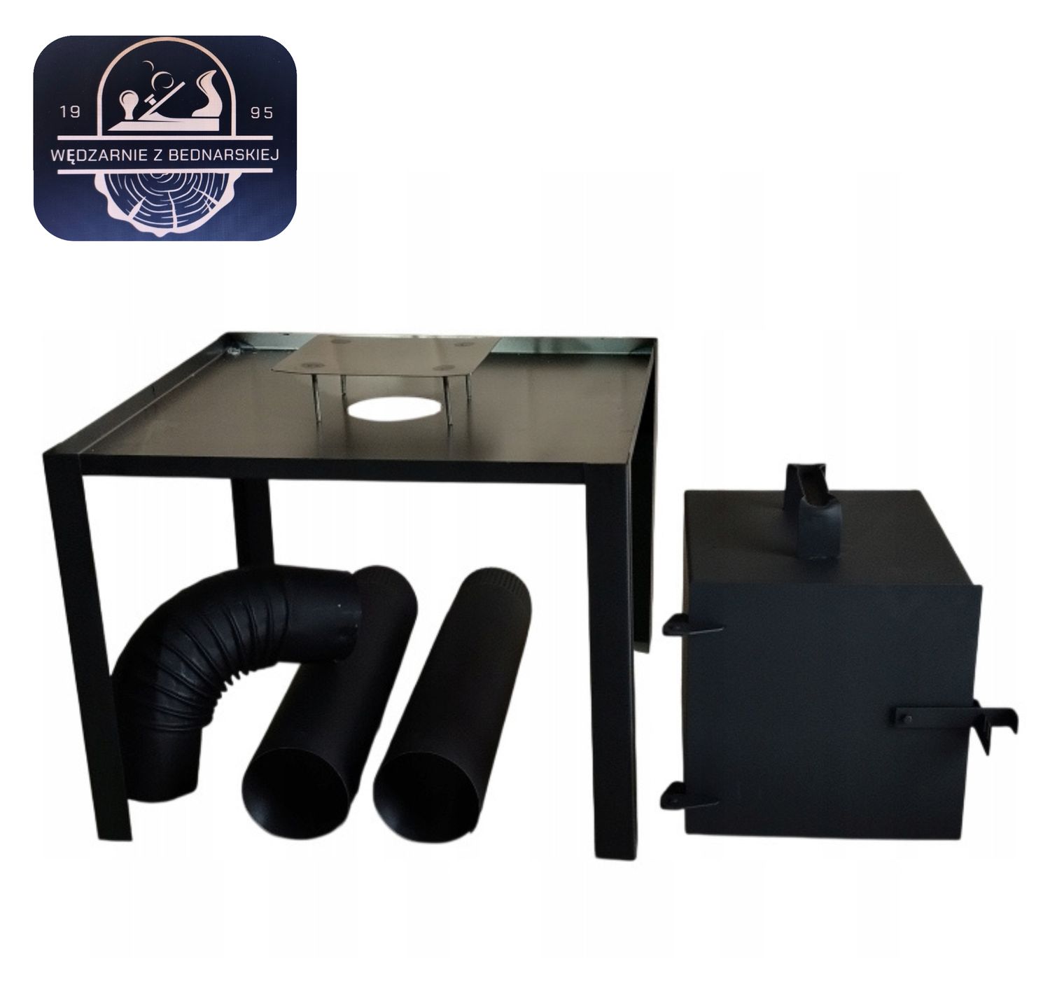 ZESTAW DO WĘDZARNI Z PODSTAWA RURY PALENISKO 30 TERMOMETR