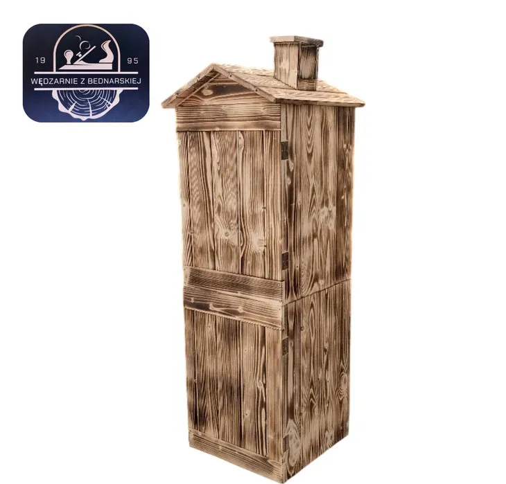 Wędzarnia drewniana DUŻA XXXL wędzarnia ogrodowa OPALANA 50X50X140